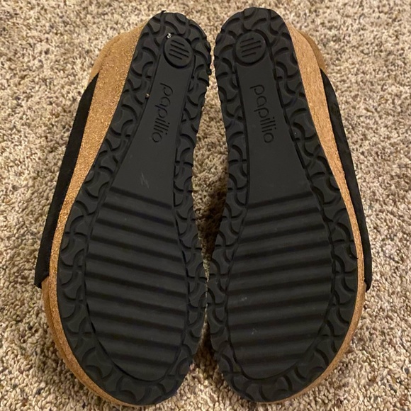 Birkenstock Papillio Namica Women’s US 8/EU 39 Suede Wedge Sandal Black Leather - Picture 5 of 6